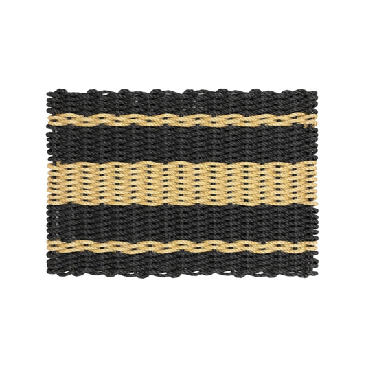 Captain's Rope Doormat - Black and Tan - Lollis Loops