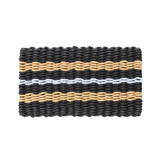 Classic Rope Doormat - Black, Tan and Gray - Lollis Loops