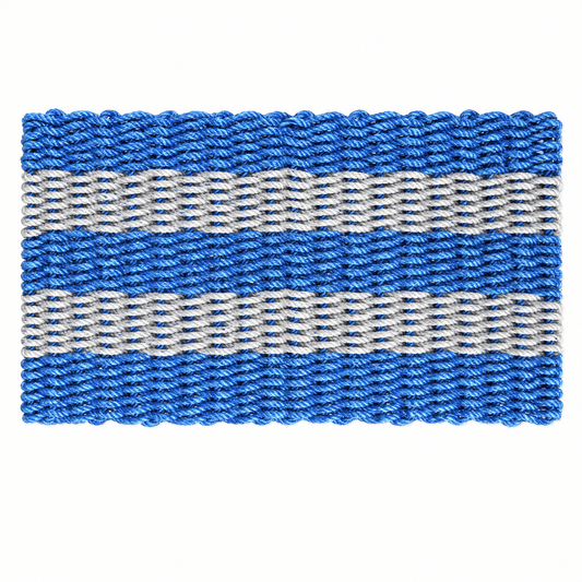 Lolli's Loops Heritage Collection Marine Rope Doormat - Blue & Gray, All-Weather - Lollis Loops