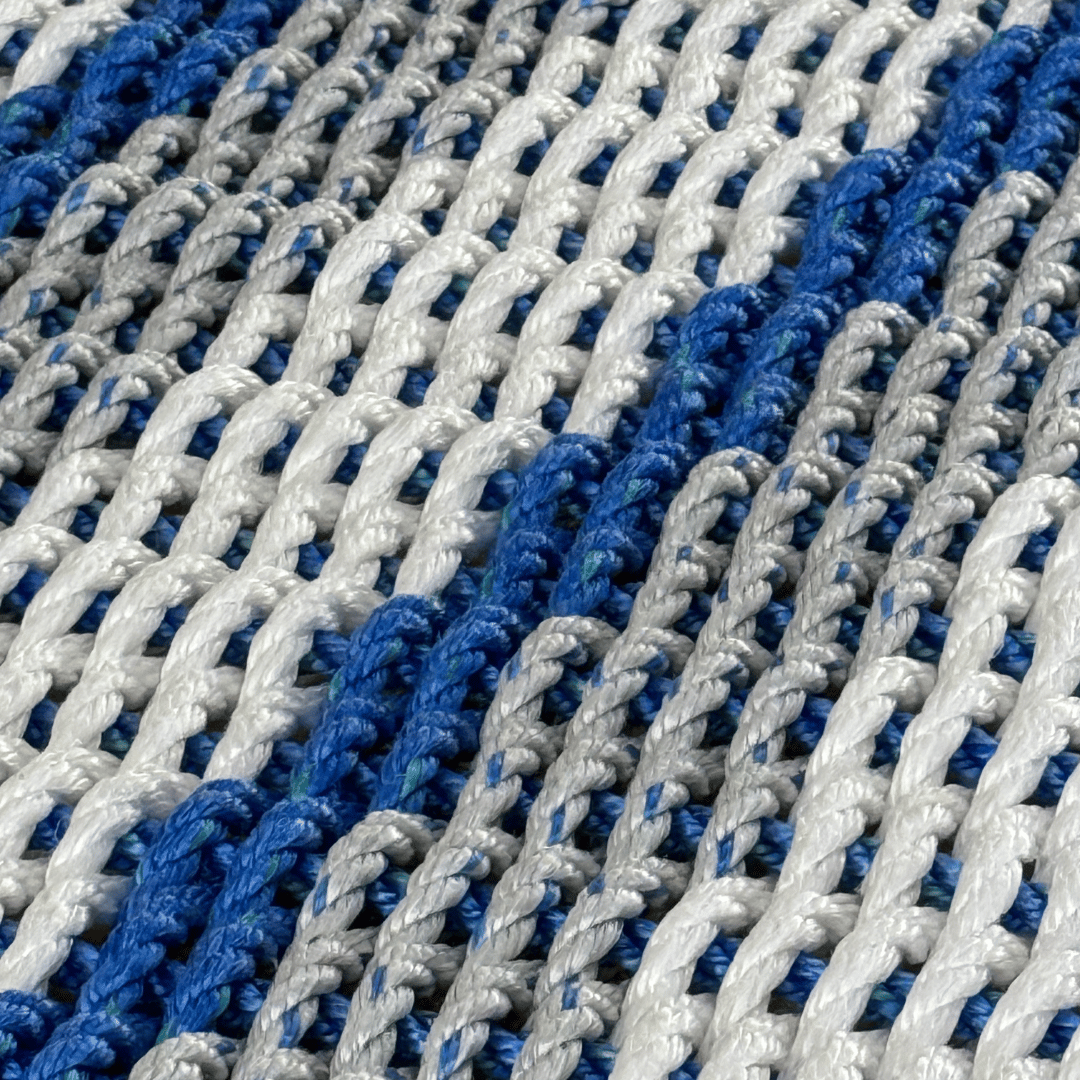 Lolli's Ocean Mist Coastal Wave Blue, Gray & White Lobster Rope Doormat | Unmatched Durability & Coastal Style