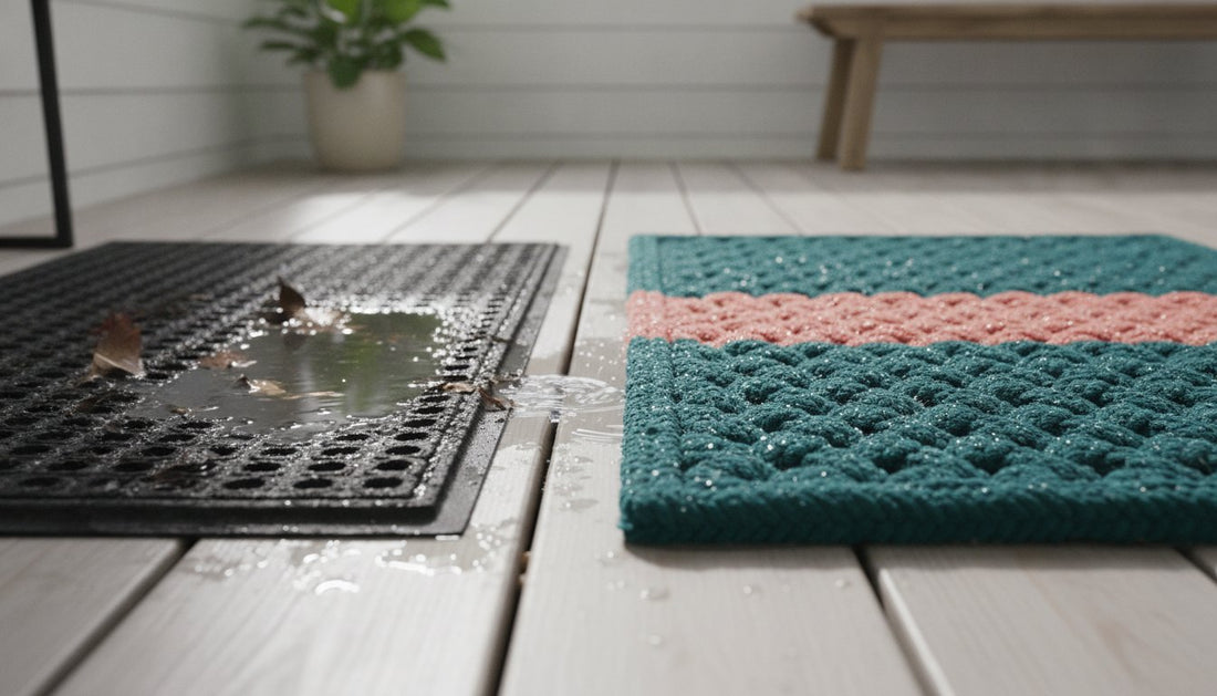 Rope Doormat vs. Rubber Mat: Why Drainage Beats Absorption in 2026 - Lollis Loops