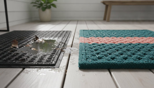 Rope Doormat vs. Rubber Mat: Why Drainage Beats Absorption in 2026 - Lollis Loops
