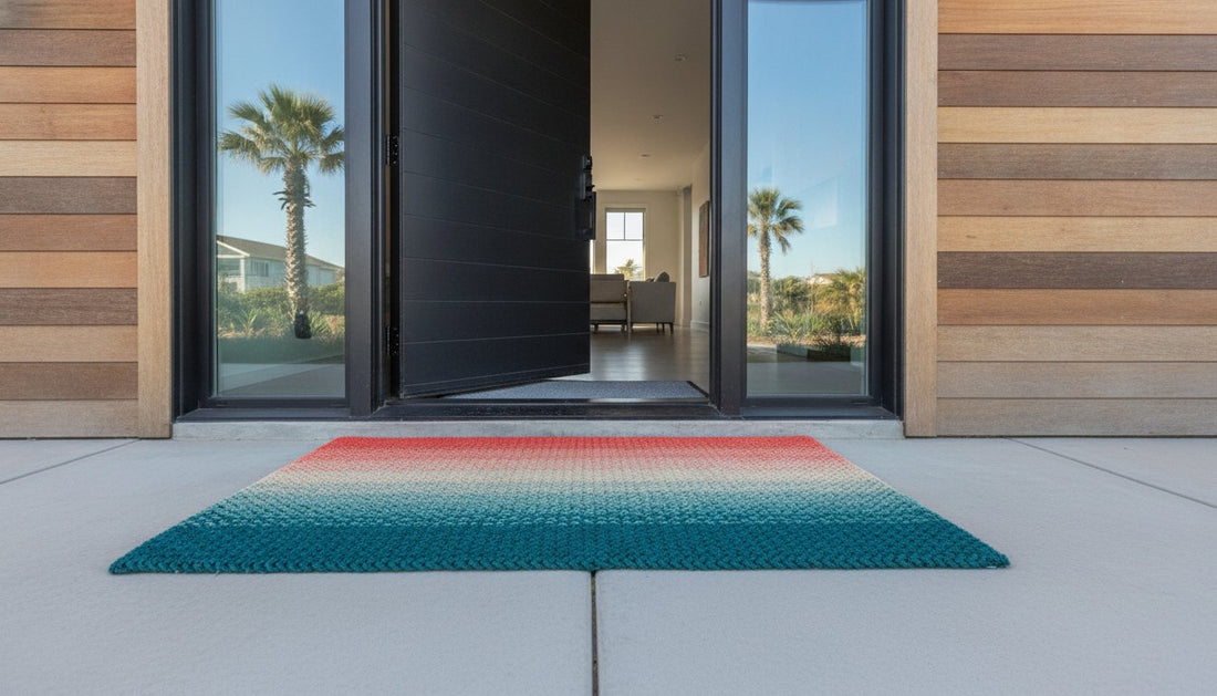 Striped Rope Doormat Colors for Modern Entryways: An Architectural Perspective - Lolli's Loops