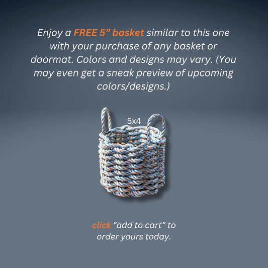 Small Handwoven Rope Basket – 5 Inch Mini Storage Bin