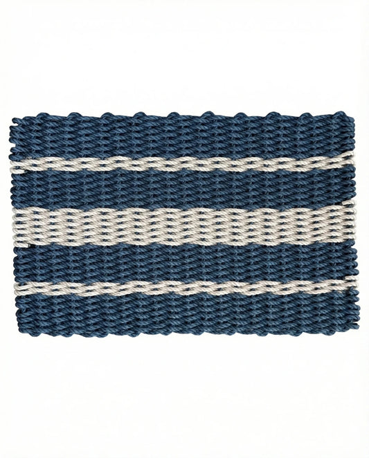 Lobster Rope Doormat - Blue and Sand - Lollis Loops