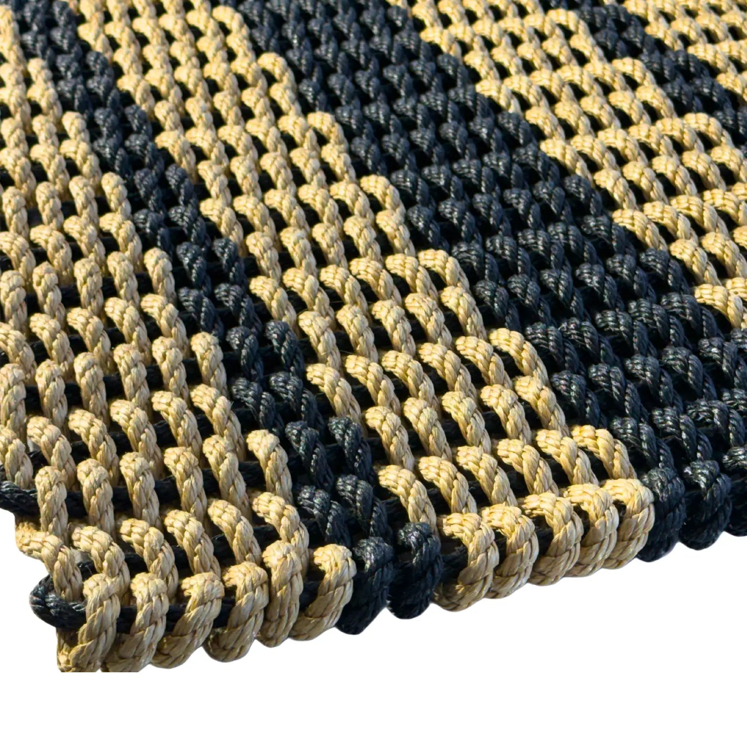 Captain's Rope Doormat - Tan and Black - Lollis Loops