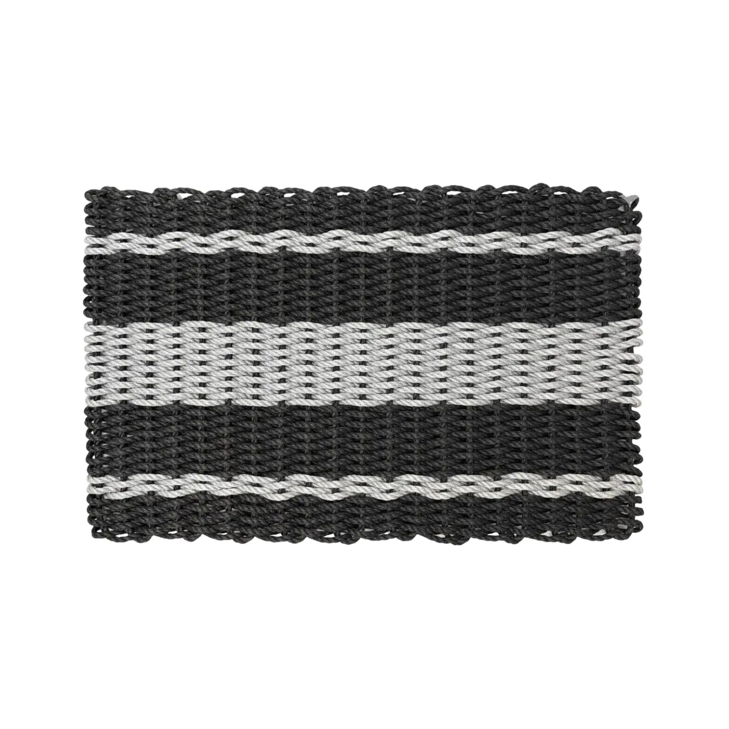 Captain's Rope Doormat - Black and Gray - Lollis Loops