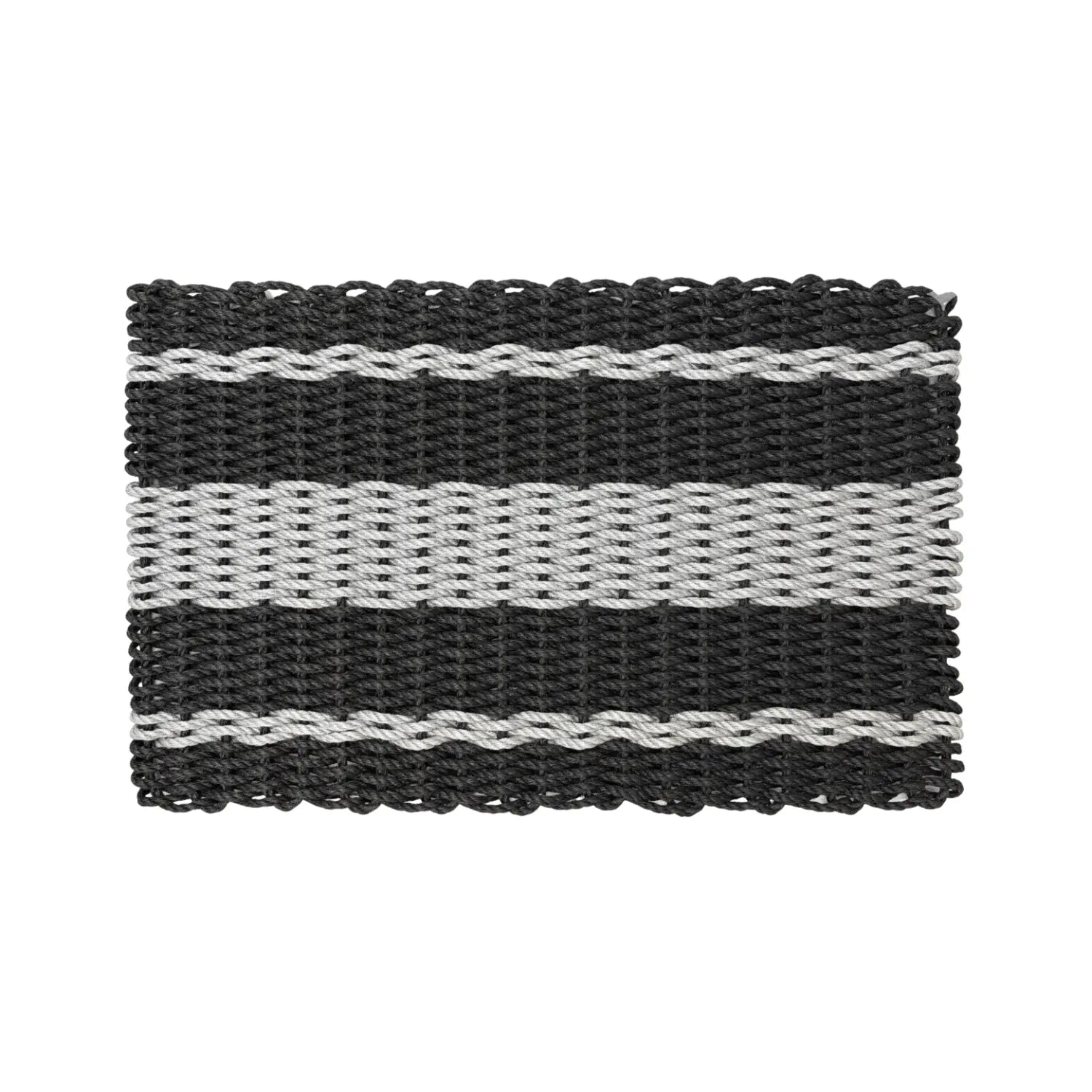 Captain's Rope Doormat - Black and Gray - Lollis Loops