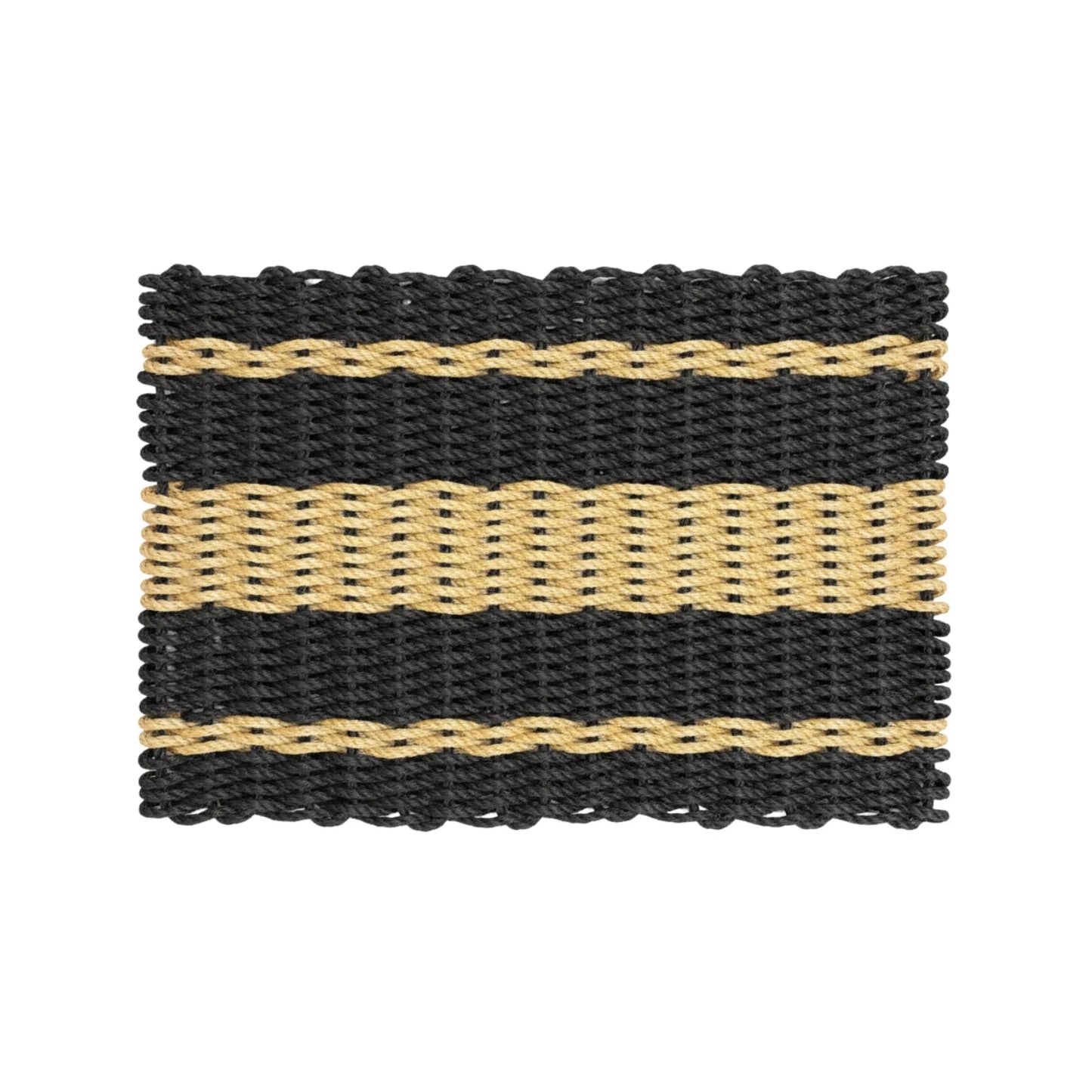 Captain's Rope Doormat - Black and Tan - Lollis Loops