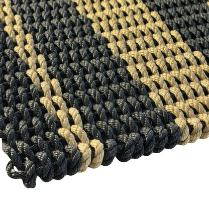 Captain's Rope Doormat - Black and Tan - Lollis Loops