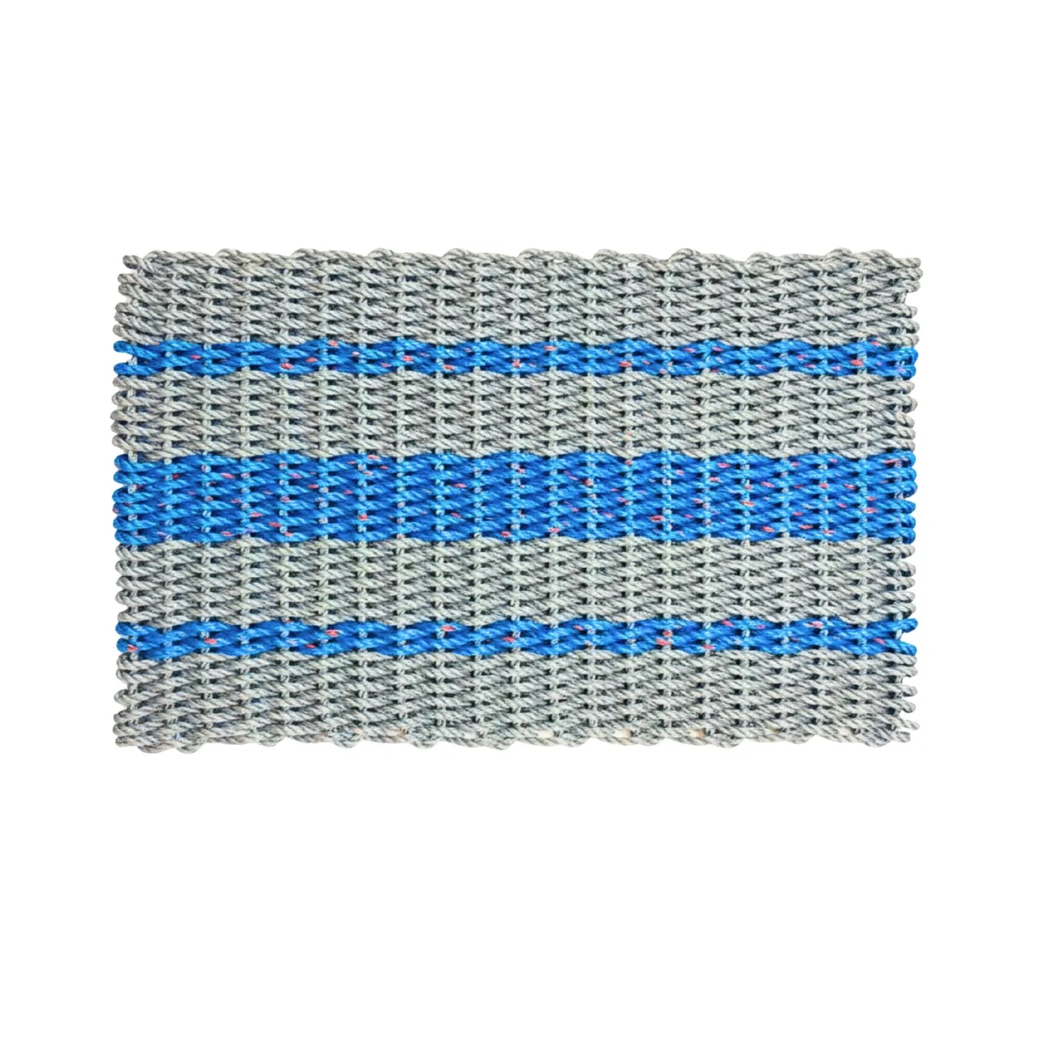 Captain's Rope Doormat - Gray and Blue - Lollis Loops