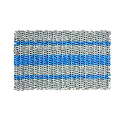 Captain's Rope Doormat - Gray and Blue - Lollis Loops