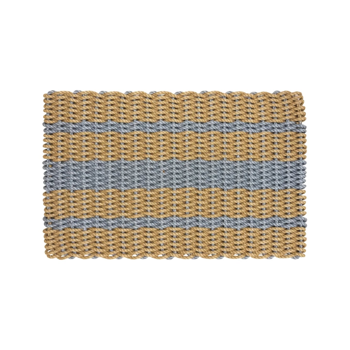 Captain's Rope Doormat - Tan and Gray - Lollis Loops