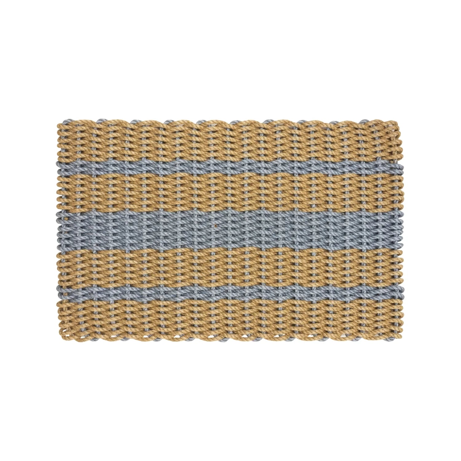 Captain's Rope Doormat - Tan and Gray - Lollis Loops