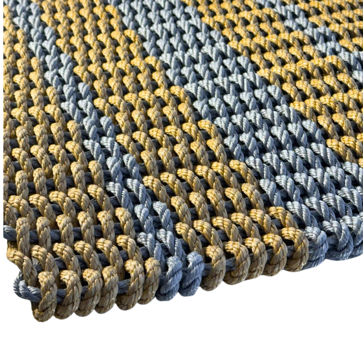 Captans Rope Captain's Rope Doormat - Tan and Gray | Lolli's Loops – Lollis Loops