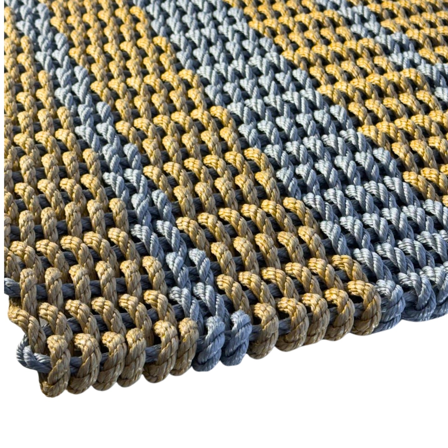 Captain's Rope Doormat - Tan and Gray - Lollis Loops
