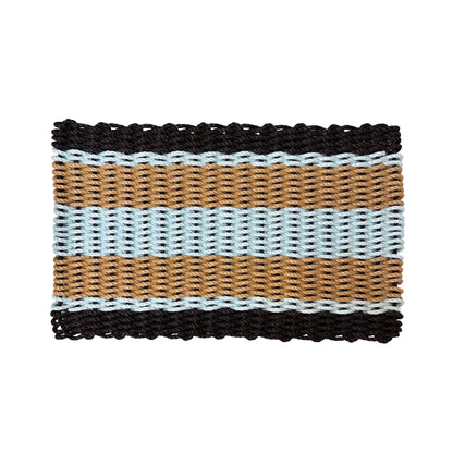 Captain's Rope Doormat - Black Tan Seafoam - Lollis Loops