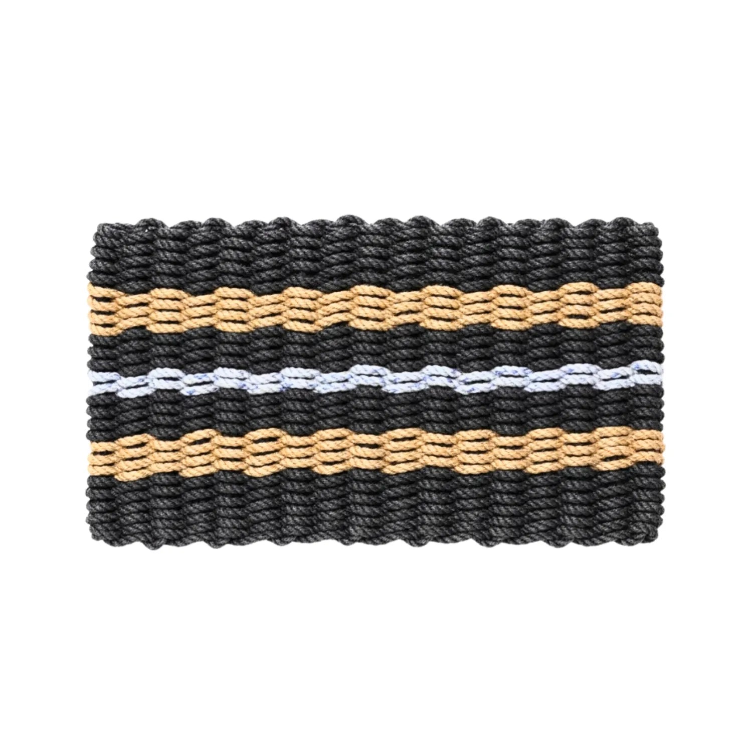 Classic Rope Doormat - Black, Tan and Gray - Lollis Loops
