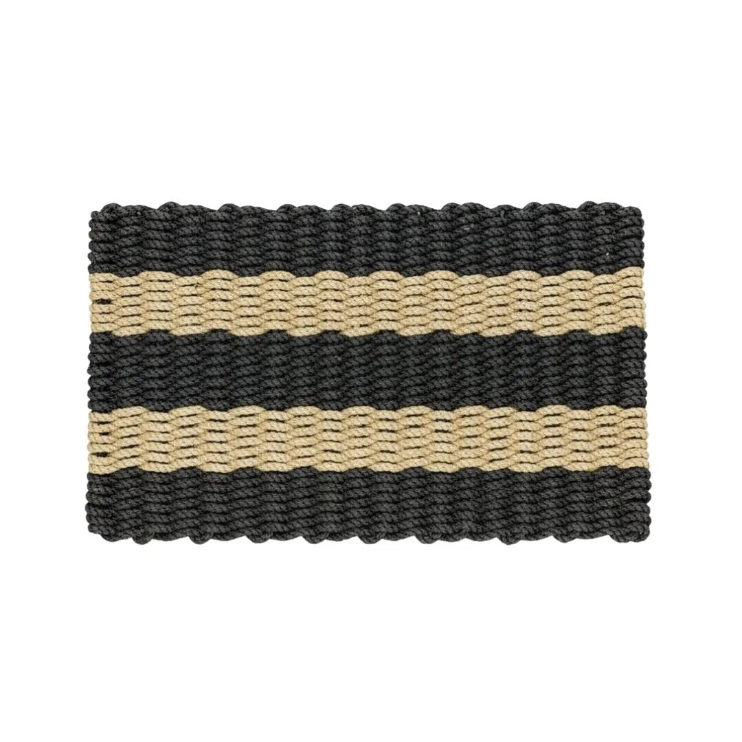 Classic Rope Doormat - Black and Tan - Lollis Loops