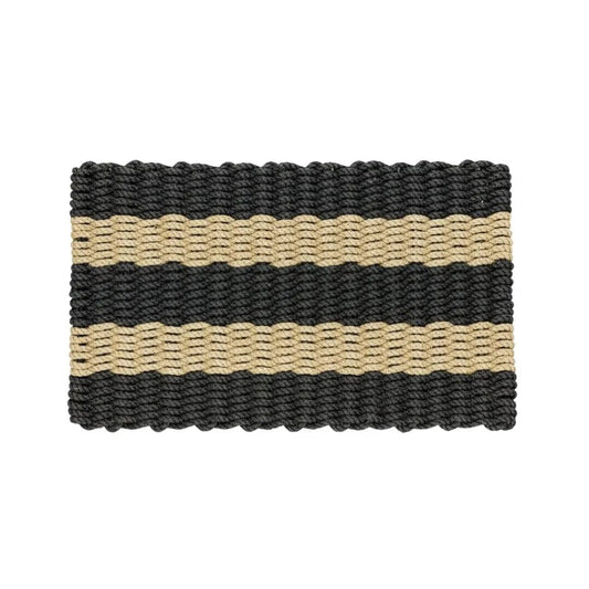 Classic Rope Doormat - Black and Tan - Lollis Loops