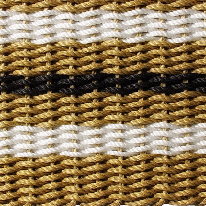 Classic Rope Doormat - Tan, White and Black - Lollis Loops