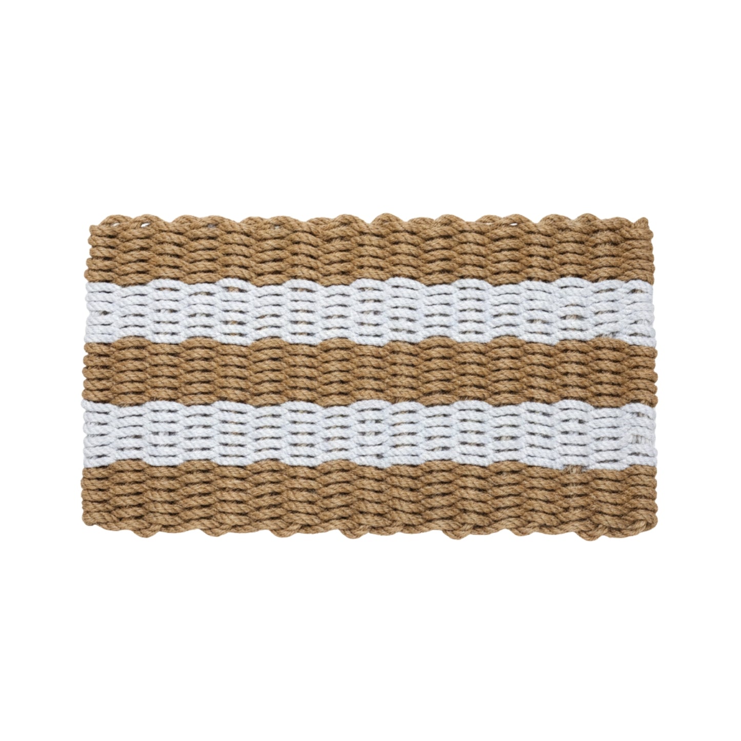 Classic Rope Doormat - Tan and White - Lollis Loops