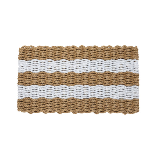 Classic Rope Doormat - Tan and White - Lollis Loops