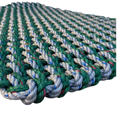 Limited Edition Double Weave Doormat - Green and Gray - Lollis Loops