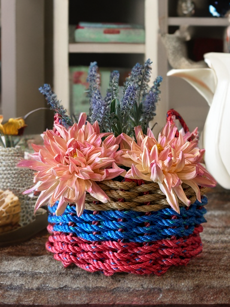 Lobster Rope Basket with Flowers