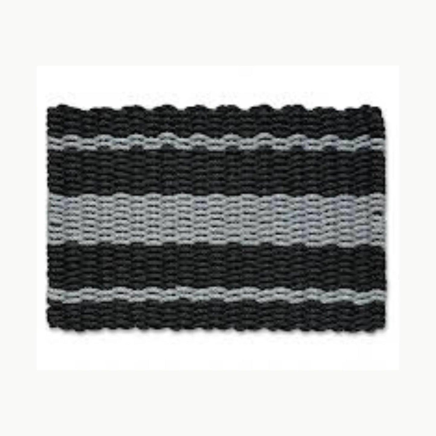 Lolli's Loops Heritage Collection Marine Rope Doormat - Black & Gray, All-Weather - Lollis Loops