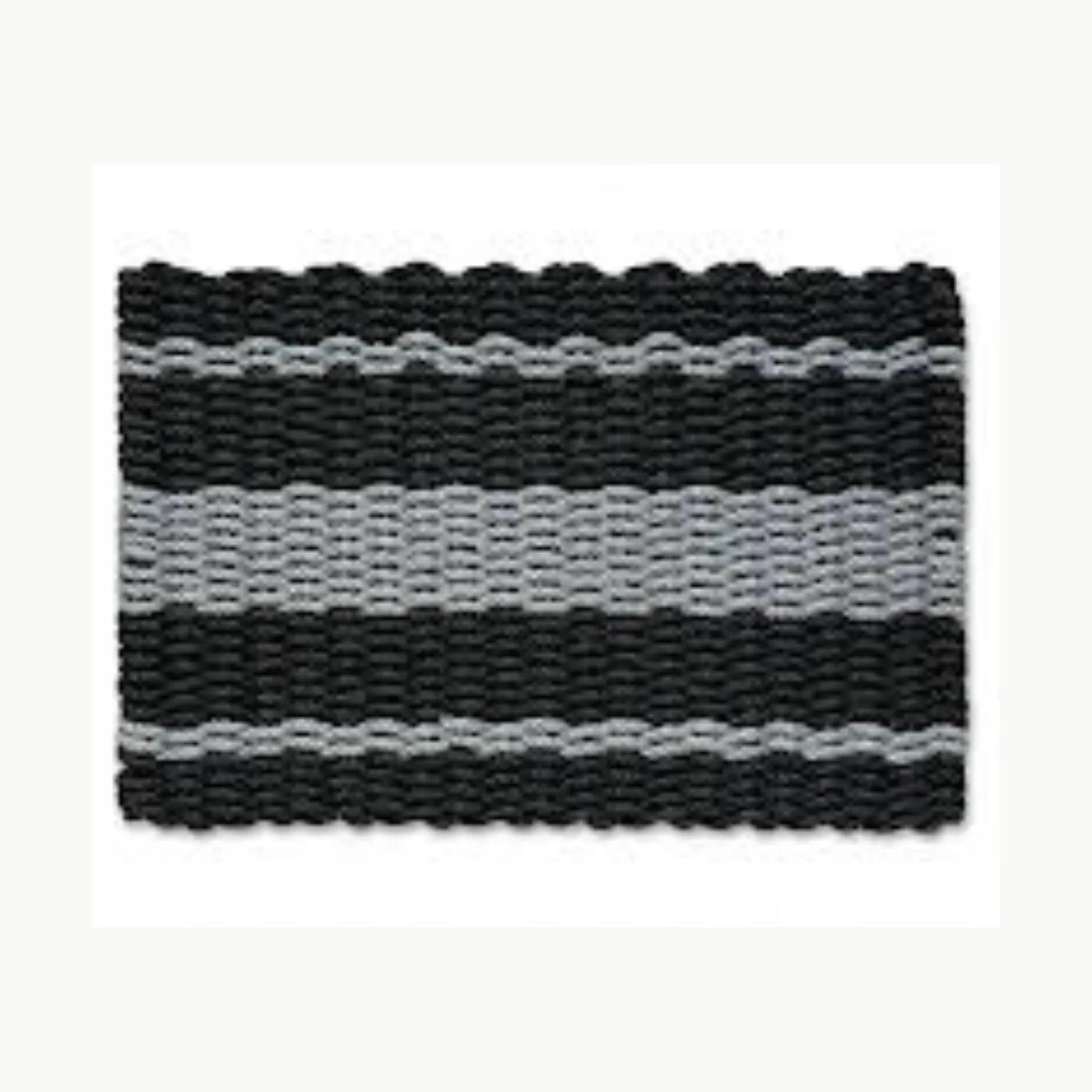 Lolli's Loops Heritage Collection Marine Rope Doormat - Black & Gray, All-Weather - Lollis Loops