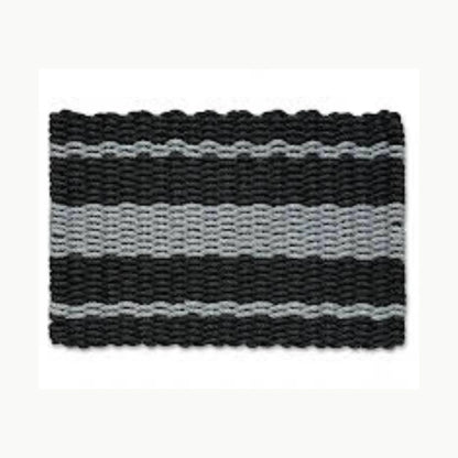 Lolli's Loops Heritage Collection Marine Rope Doormat - Black & Gray, All-Weather - Lollis Loops