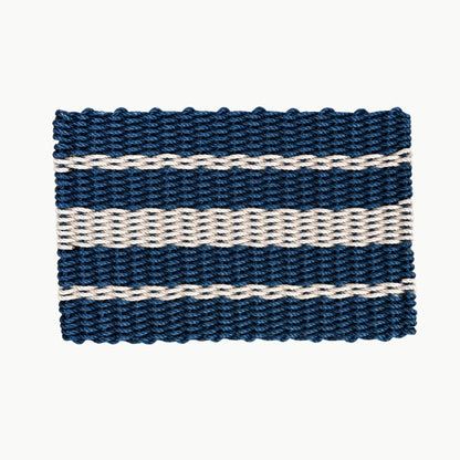 Lolli's Loops Heritage Collection Marine Rope Doormat - Blue & Sand, All-Weather - Lollis Loops