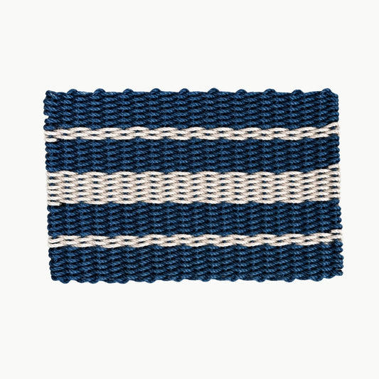 Lolli's Loops Heritage Collection Marine Rope Doormat - Blue & Sand, All-Weather - Lollis Loops
