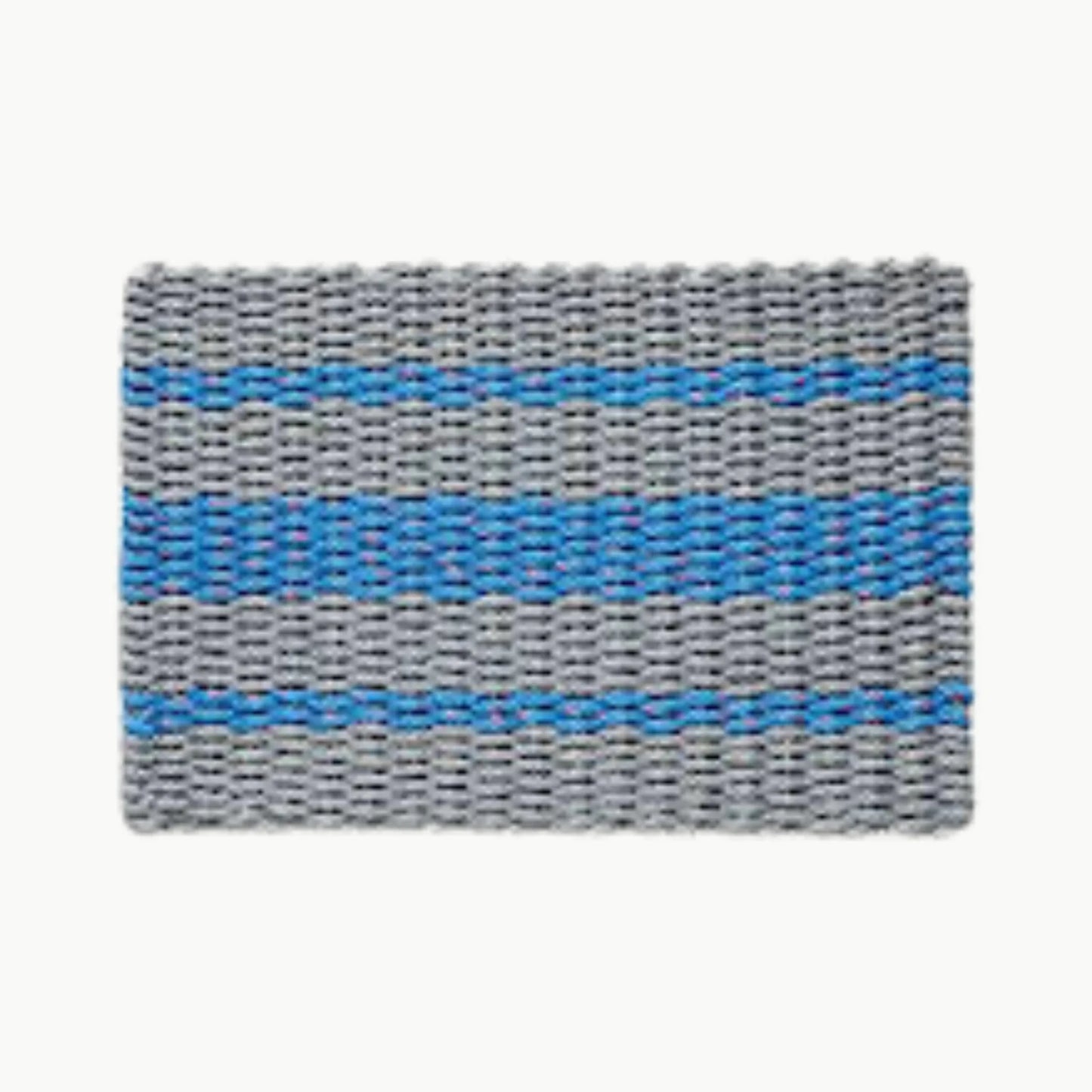 Lolli's Loops Heritage Collection Marine Rope Doormat - Gray & Blue, All-Weather - Lollis Loops