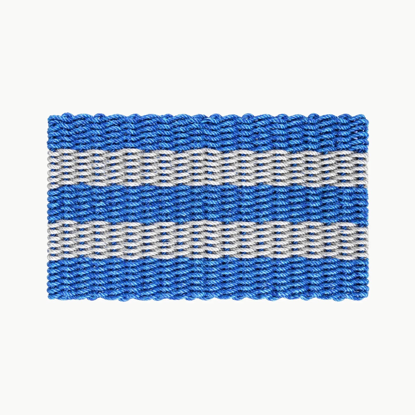 Lolli's Loops Heritage Collection Marine Rope Doormat - Blue & Gray, All-Weather - Lollis Loops