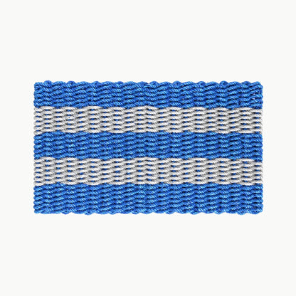 Lolli's Loops Heritage Collection Marine Rope Doormat - Blue & Gray, All-Weather - Lollis Loops