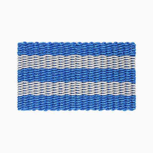 Lolli's Loops Heritage Collection Marine Rope Doormat - Blue & Gray, All-Weather - Lollis Loops