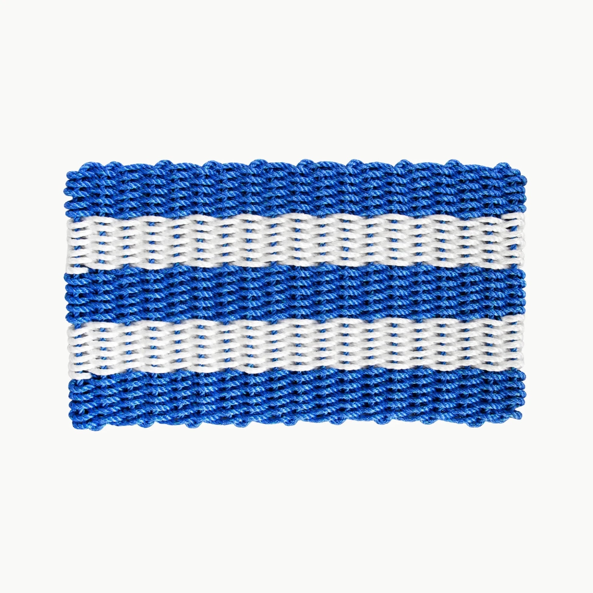 Lolli's Loops Heritage Collection Marine Rope Doormat - Blue & White, All-Weather - Lollis Loops