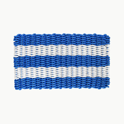 Lolli's Loops Heritage Collection Marine Rope Doormat - Blue & White, All-Weather - Lollis Loops