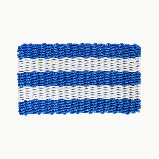 Lolli's Loops Heritage Collection Marine Rope Doormat - Blue & White, All-Weather - Lollis Loops