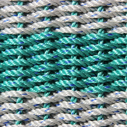 Lolli's Classic Teal & Gray Lobster Rope Doormat | Unmatched Durability & Coastal Style