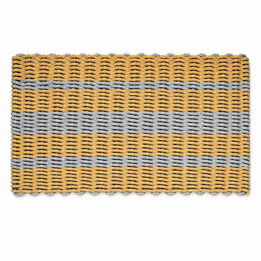 Lolli's Loops Heritage Collection Marine Rope Doormat - Tan & Gray, All-Weather - Lollis Loops
