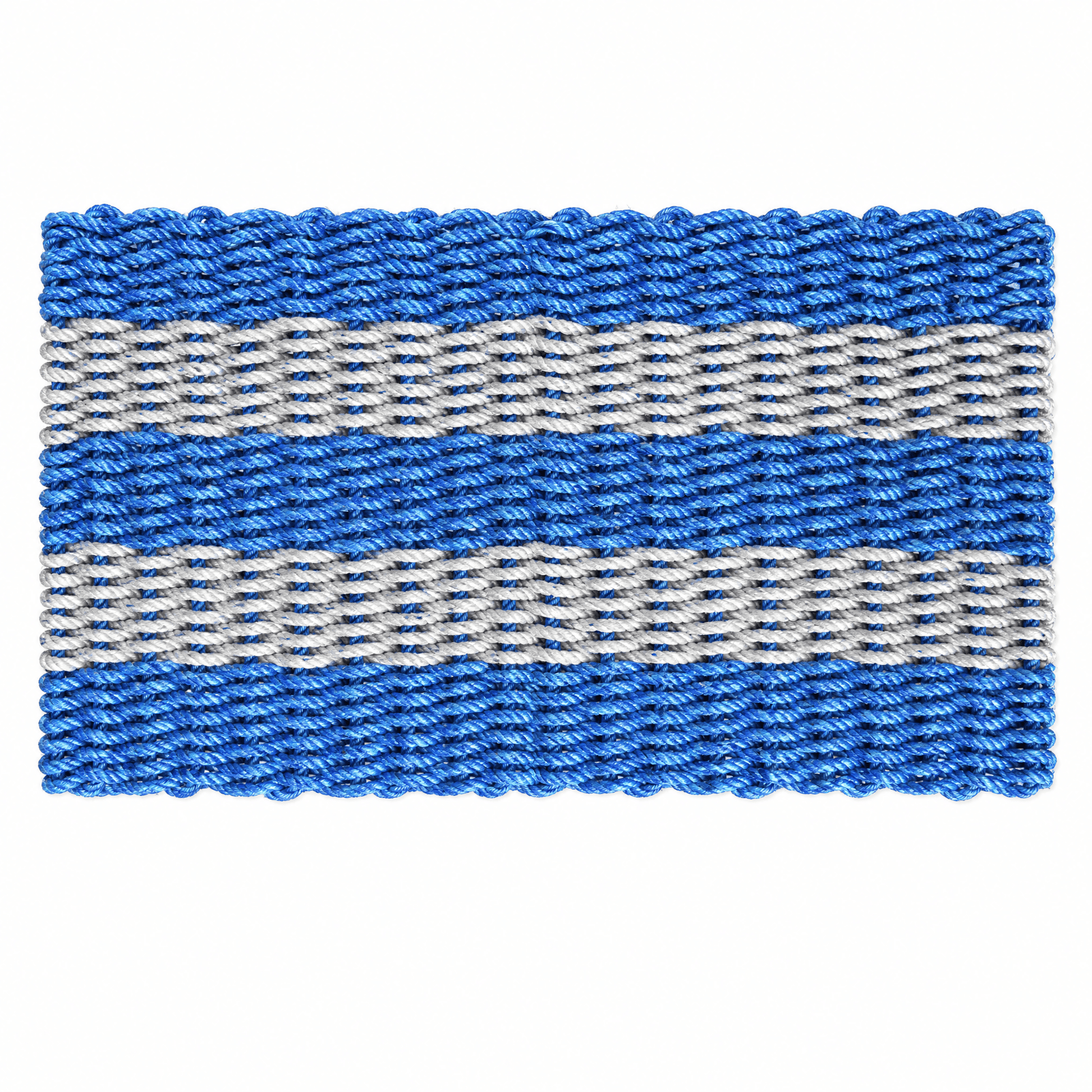 Lolli's Loops Heritage Collection Marine Rope Doormat - Blue & Gray, All-Weather - Lollis Loops