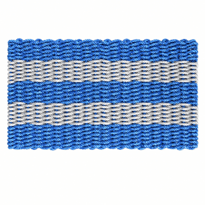 Lolli's Loops Heritage Collection Marine Rope Doormat - Blue & Gray, All-Weather - Lollis Loops