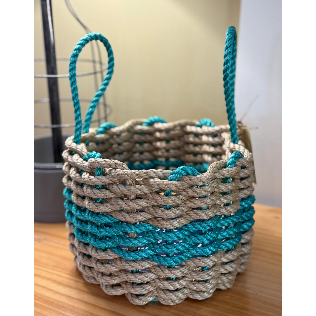 Lobster Rope Basket - Tan and Green