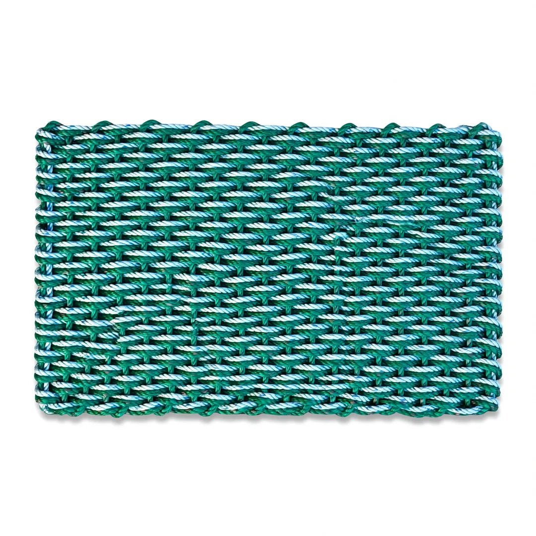 Limited Edition Double Weave Doormat - Green and Gray - Lollis Loops