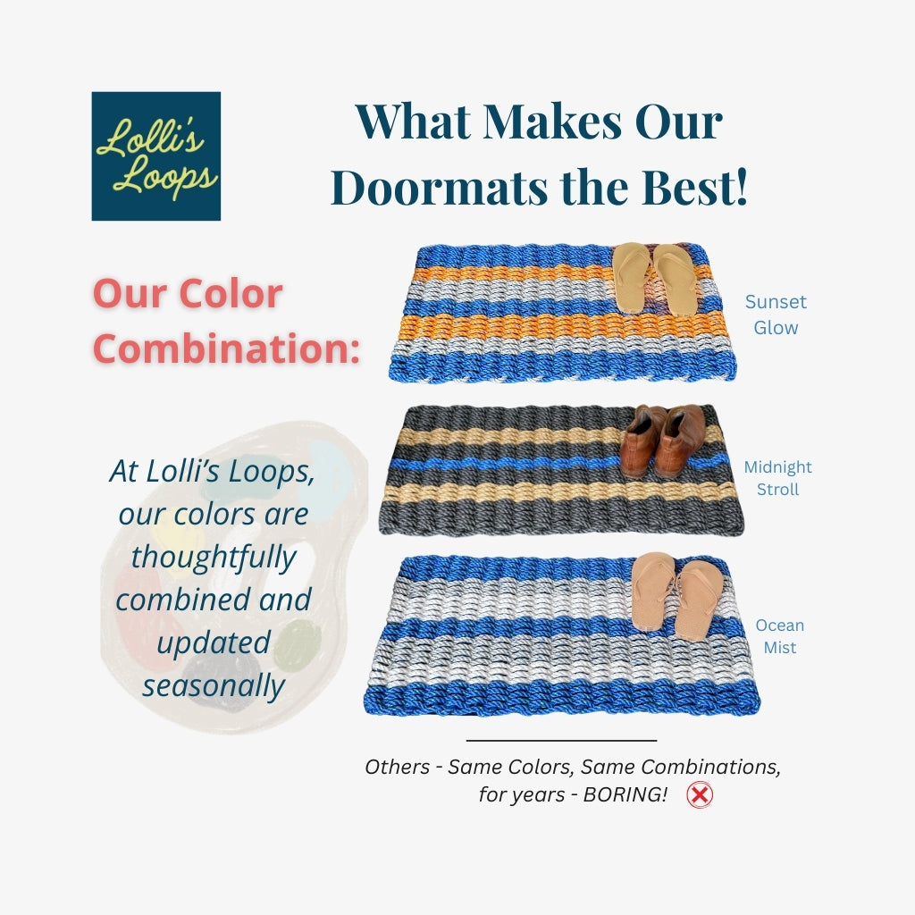 Lollis Loops thoughtful doormat color combinations