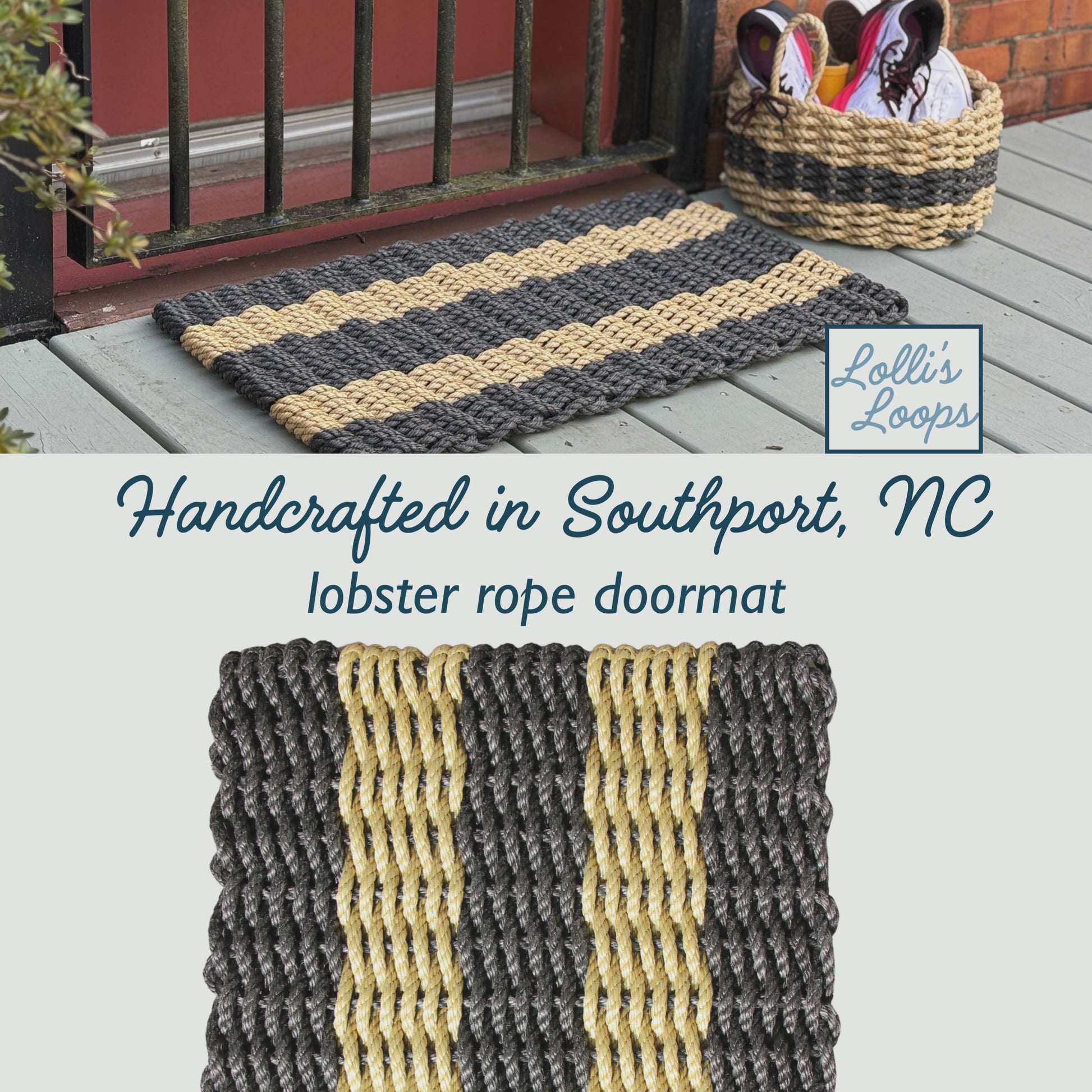 Farmhouse Lobster Rope Doormat Video